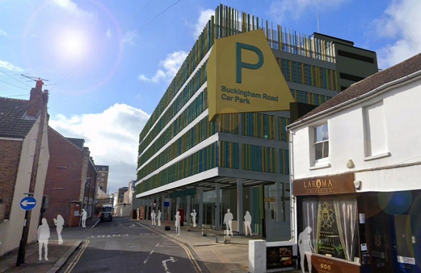Photo: An artists's impression for the revamped Buckingham Road multi-storey
