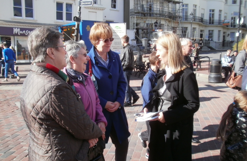 Katy Bourne meeting residents in Worthing