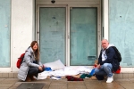 Photo: Outreach Workers Georgina Baumann and Carl Sutherland in Worthing