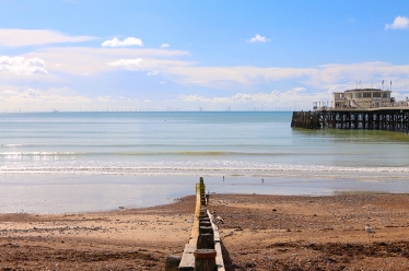 Photo: One of the existing wooden groynes on Worthing Beach near the Pier